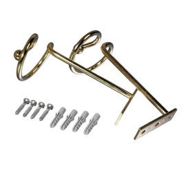 Liedeco Draping Hooks for Curtains, Pack of 2, Brass