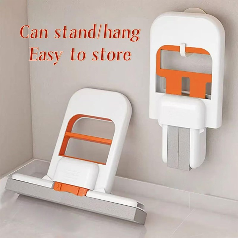 Mini Foldable Desktop Mop with 1 Replacement Sponge Self-Squeeze Sponge