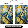 Large Spring Summer House Flags 28x40 Double Sided Bluebird Garden