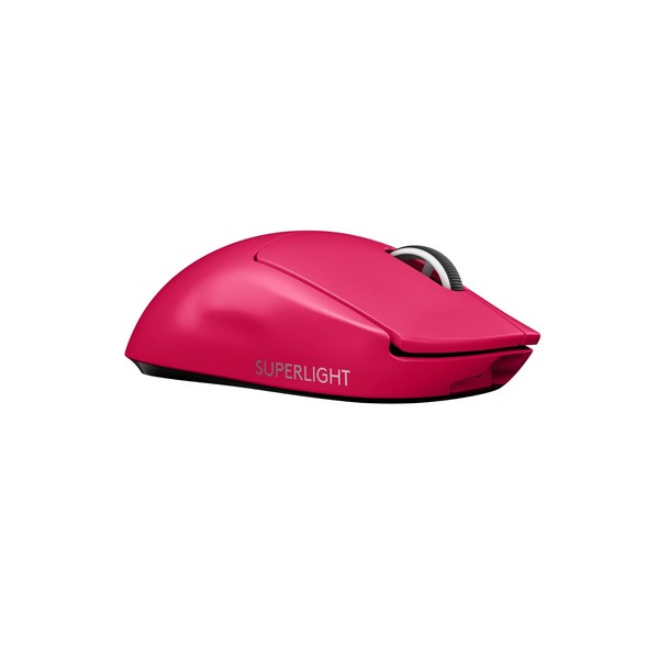 Logicool G PRO X SUPERLIGHT G-PPD-003WL-MG Wireless Gaming Mouse, Lightest in our history, Less than 2.2 oz (63 g), LIGHTSPEED Wireless, HERO 25K Sensor, POWERPLAY Wireless Charging Compatible, Pink, Magenta, Authentic Japanese Product