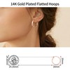 Gacimy Rose Gold Hoop Earrings for Women, 14K Real Rose