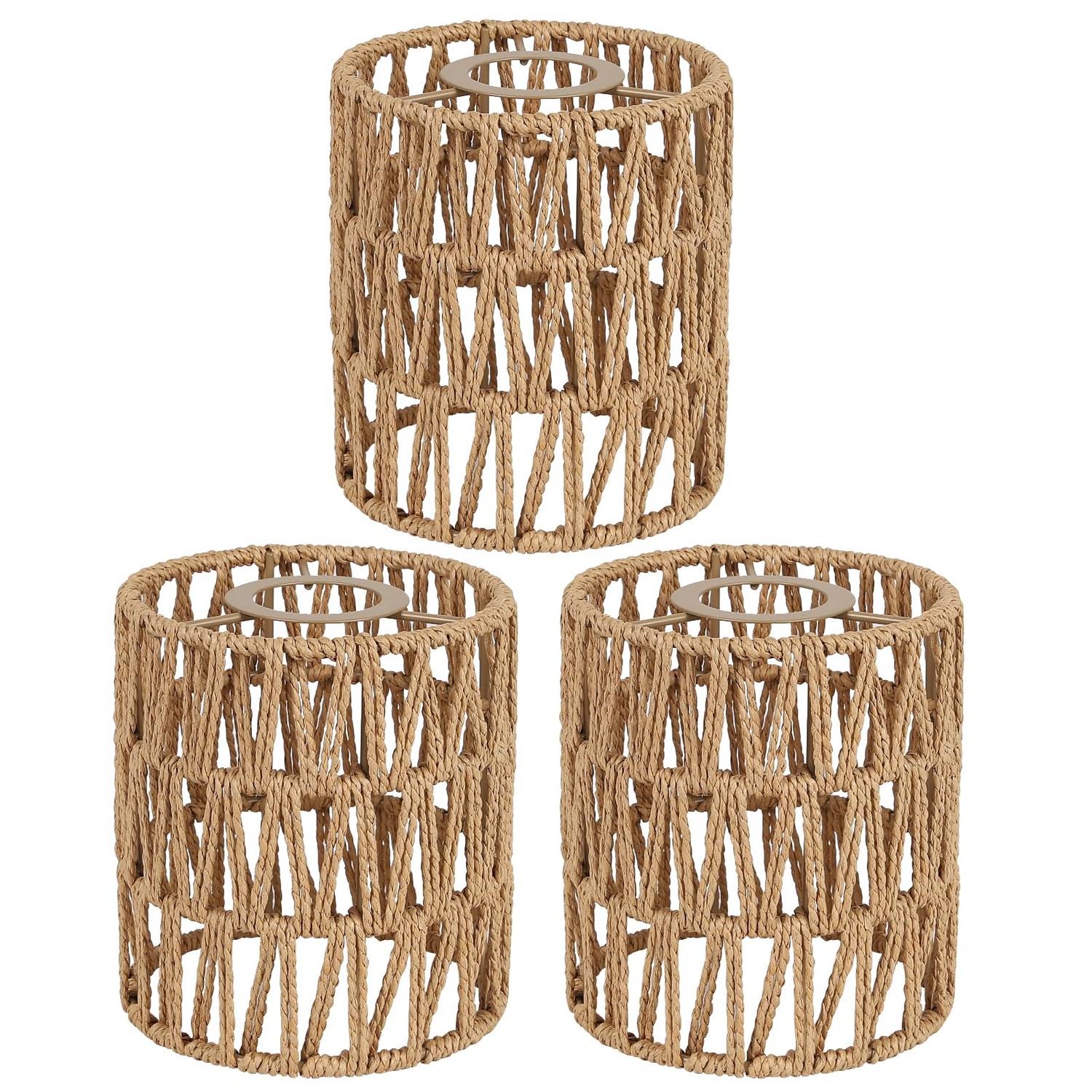 6-Pack Seeded Glass Lamp Shades - Cylinder Bubble Covers For Chandeliers & Sconces