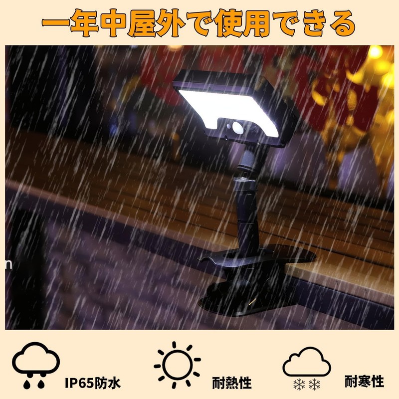 Lasola Clip Type, Solar Light, Sensor Light, Outdoor, IP65 Waterproof,
