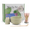 Myrthra 5PCS Matcha Whisk Set, Matcha Bowl with Spout, Bamboo