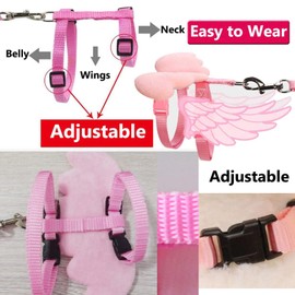 QBLEEV Pet Cole Duck Outside Walking Harness Leash, Adjustable Outdoor Training Traction Rope for Goose Chicken Hen