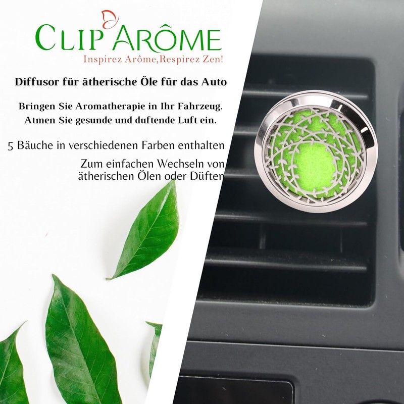 Zen’Arôme Diffusor für ätherische Öle für das Auto Clip’Arôme Crown