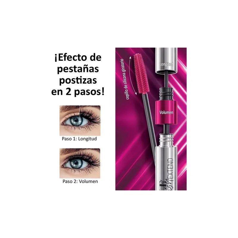 Máscara De Pestañas Doble Lahs+serum Con Capixyl/ Farmasi