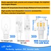 Heifymi T5 T10 LED Wedge Base Bulbs, 2700K Warm White