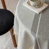 SIELUNO Round tablecloths, Linen Round tablecloths with Tassels, dustproof and