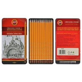 KOH-I-NOOR Set of 12 Professional Graphite Art Pencils 1502