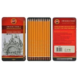 KOH-I-NOOR Set of 12 Professional Graphite Art Pencils 1502
