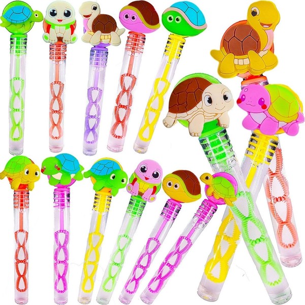 24 Packs Bulk Mini Bubble Ocean Theme Turtle Wands Party