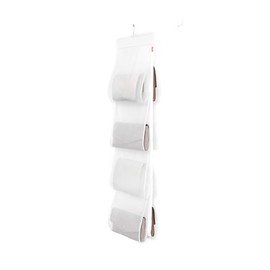 Avilia Hanging Organiser with 8 Compartments - Ideal for Organizing and Protecting Bags and Shoes with Handy Hook PVA 122 x 33 cm, Compartments 33 x 30 cm, White