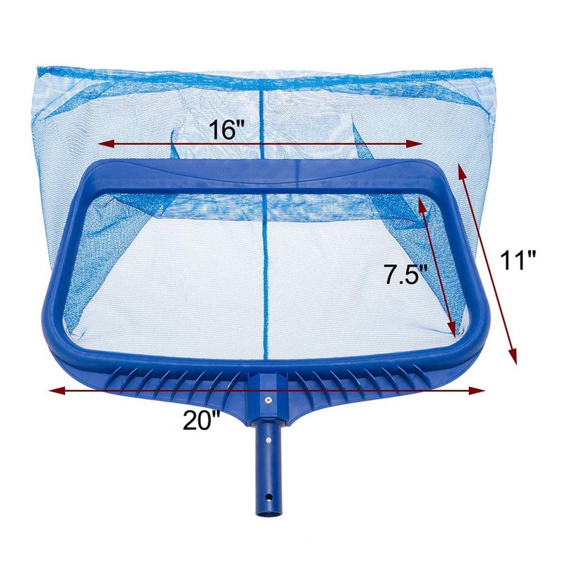 AKVOLIVE Upgraded Pool Skimmer Net, Heavy Duty Leaf Rake for