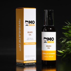 Beard Oil 100ml | Vanilla & Mango | Beard Care for Men | Softens, Hydrate & Conditions Facial Hair | Promotes Growth, Reduces Dryness & Itching