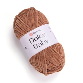 Yarnart Dolce Baby Yarn Soft Chenille Velvet Medium Blanket Amigurumi Crochet Yarn 50 Gram (1.76 oz) 93 Yards (765)