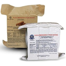 S.O.S. Rations Emergency 3600 Calorie Food Bar (Cinnamon + Coconut, 2 Pack)