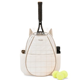 Sucipi Tennis Bags for Women, Lightweight Quilted Tennis Racket Bag, Large Capacity Tennis Backpack for Tennis Racquet, Pickleball Paddles, Badminton