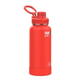 Takeya Sports Stainless Steel Triple Wall Insulated Water Bottle with Ice Blocking Spout Lid Unmatched Quality, 26+ Hours Cold, Pro Fire