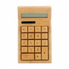 Omio Handcrafted Natural Bamboo Wooden Solar Calculator Standard Function Desktop