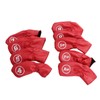 9Pcs Golf Iron Head Covers PU Waterproof Golf Club Headcovers