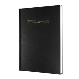 Collins 2025-2026 Financial Year Diary - A5 Day to Page Planner - Black