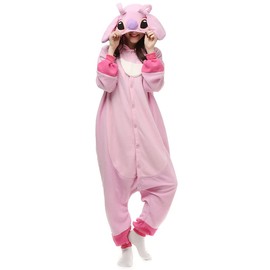 ROYAL WIND Adult Onesie Stitc h Costume Pajama Anime for Women Men and Teenagers Birthday Pink S