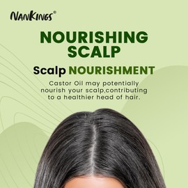 Nankings® Cold Pressed Castor Oil 250 ml - 100% Pure and Natural for Hair | Skin Care | Nails, Eyebrows and Eyelash Care | Mascara Tube