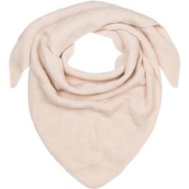 styleBREAKER Ladies XXL Knitted Triangle Scarf Unicoloured with Checkerboard Knitted Pattern, Maxi Scarf, Triangular Scarf, Warm Winter Scarf 01020047, Colour:Beige