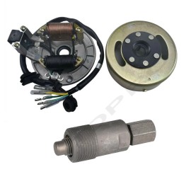 Unbranded Magneto Stator + Flywheel Puller CRF50 110cc 125cc Lifan Dirt Bike Coolster SSR