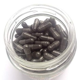 Charcoal Capsules Supplement, Charcoal Powder, Charcoal, Food, 180 Count, 10 Micron, Black