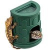 Fischuel Wall Mount Reptile Hide Cave with Food Bowl for