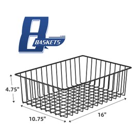 8 Pack Extra Large Wire Baskets for Organizing with Lables, Cabinet Pantry Organization and Storage Bins - Metal Basket for Kitchen, Laundry, Garage, Fridge, Bathroom Countertop Organizer