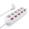 CSL Power Strip 5-Way Switchable with On/Off Switch for Each