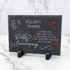 40th Wedding Anniversary Slate – Handcrafted Natural Stone Plaque with