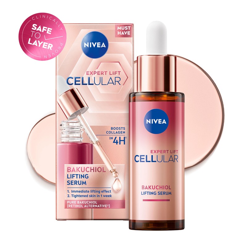 NIVEA Cellular Expert Bakuchiol Lifting Serum (30ml), Face Serum with