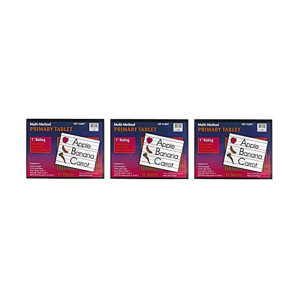 Top Flight Multi-Method 1st Grade Primary Tablet, 1 Inch Ruling,