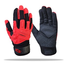 Stealth Padded Football Lineman Gloves – Black, Battle College Lineman, Be a Villain Not a Joker with Padded Stealth Football Gloves with Padded Protection, Youth, Kids, Men, Boys, Small to XXL Sizes