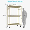 FUTASSI P1 Rolling Clothes Rack, Movable Metal Garment Closet Organizer