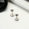 Pure Titanium Earring For Sensitive Ear High Polish Round Synthetic