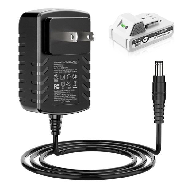 Quick Charge for Snow Joe & Sun Joe 24V Battery,