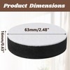 Kyuionty Self-Adhesive Furniture Risers 4Pcs, Round Adds 1/2" Height, Black