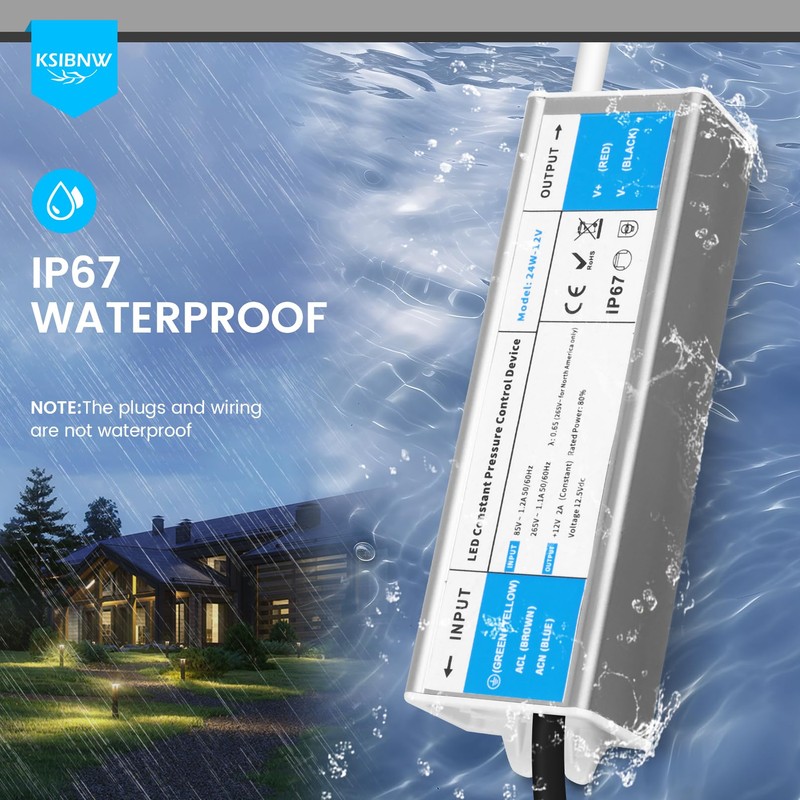 KSIBNW LED Transformer 24 V 6 W LED Transformer with