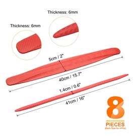 HARFINGTON 8pcs Car Bumper Guard Strip Anti-Collision Anti-Scratch Bumper Protector Trim Universal Front and Rear Bumper Corner Guard for Cars SUV Pickup Truck, Red