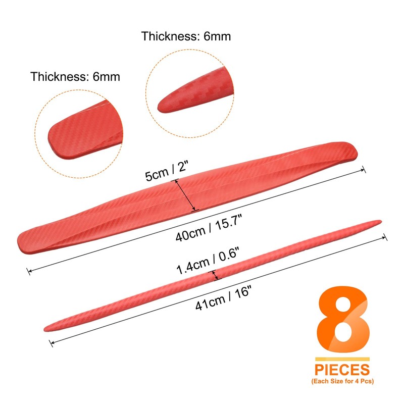 HARFINGTON 8pcs Car Bumper Guard Strip Anti-Collision Anti-Scratch Bumper Protector