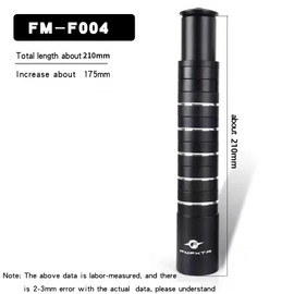 FOMTOR Bike Stem Riser, 210 mm Handlebar Stem Riser, Stem Risers, Adapter for 1-1/8 Inch 28.6 mm Fork, Mountain Bike, Road Bike, MTB, BMX