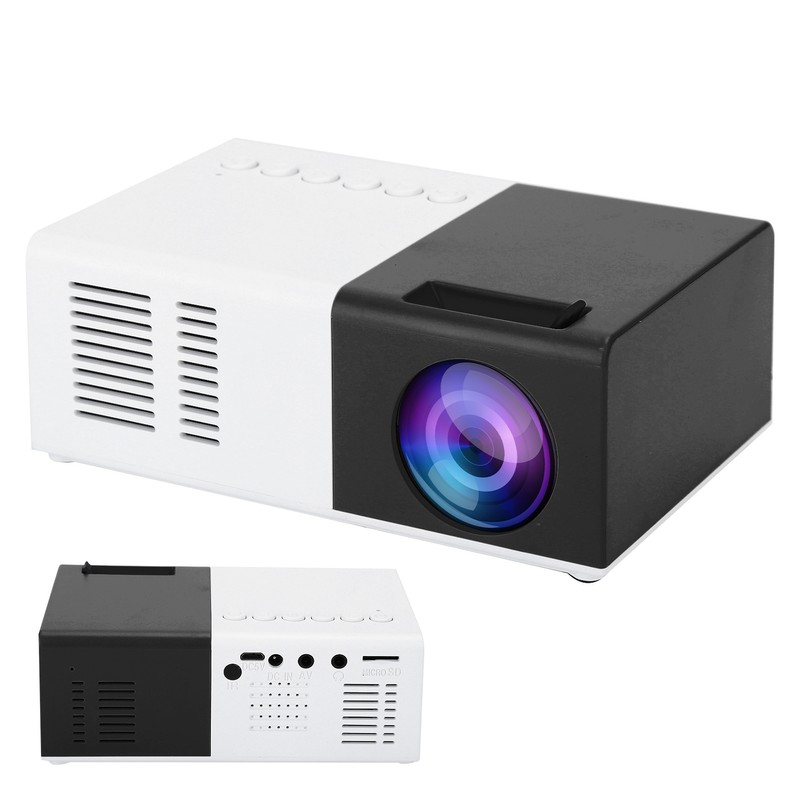 Mini Portable LED Projector 1800LM with Tripod Bracket for Home