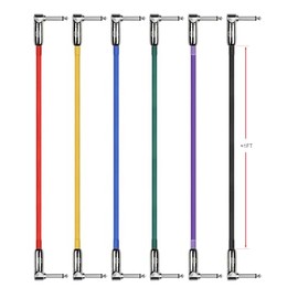 Kirlin Cable IP6-243PN-01 - Cable de conexión de color de ángulo recto de 1/4 pulgadas