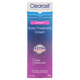 Clearasil Ultra Acne Treatment Extra Strength Face Cream Reduce Pimples, 20g