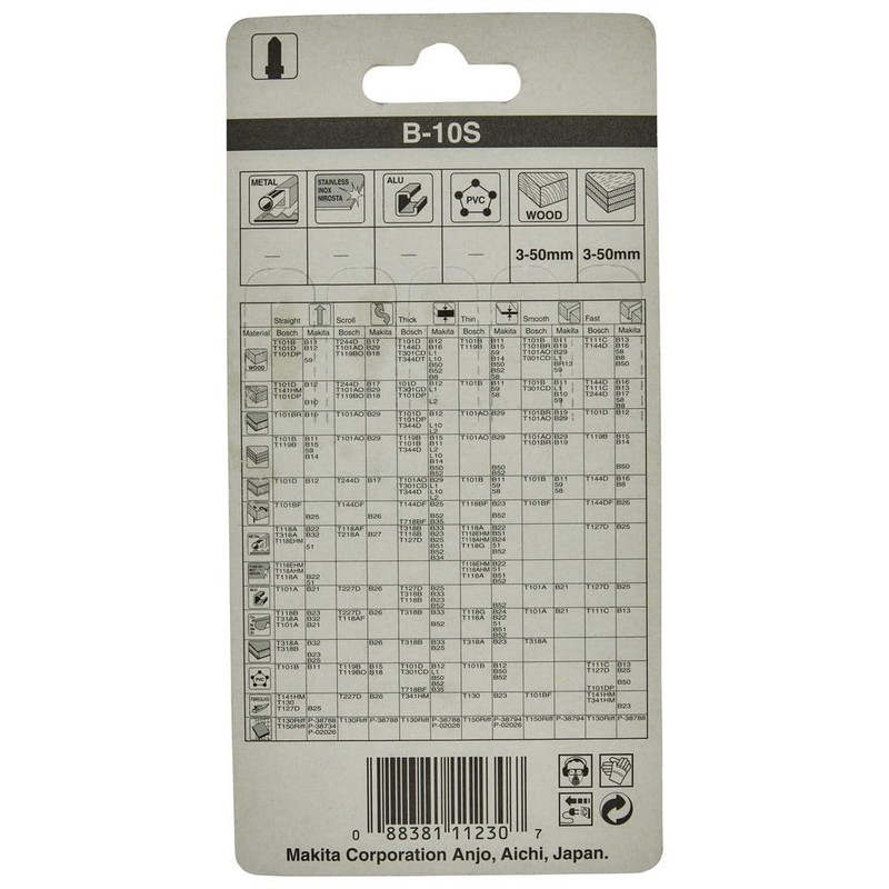 Makita 792691-8 Jig Saw Blade B-10S 5/Se F/Splinter Free Cut